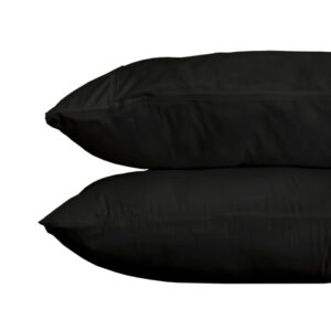 Berthalinens Luxury Pillowcase Set – Brushed Microfiber 1800 Bedding – Black