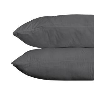 Berthalinens Luxury Pillowcase Set – Brushed Microfiber 1800 Bedding – Dark Grey